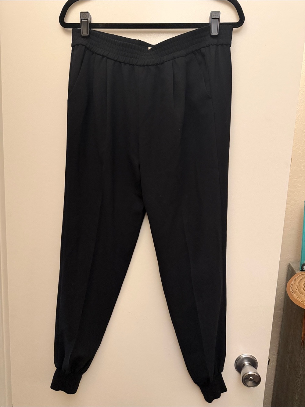 Joie Black Jogger Pants in Crepe